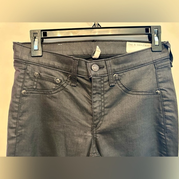 rag & bone Women's Skinny Jegging- Black Size 27 - Picture 3 of 6